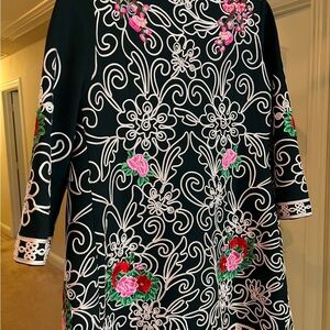 Black floral embroidered jacket